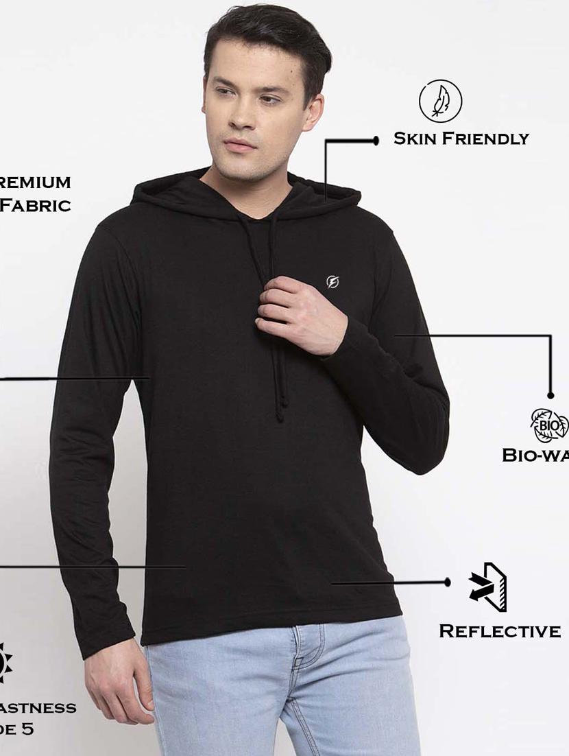 black solid t-shirt - 17263971 - Standard Image - 4