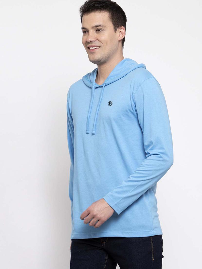 light blue solid t-shirt - 17263979 - Standard Image - 1