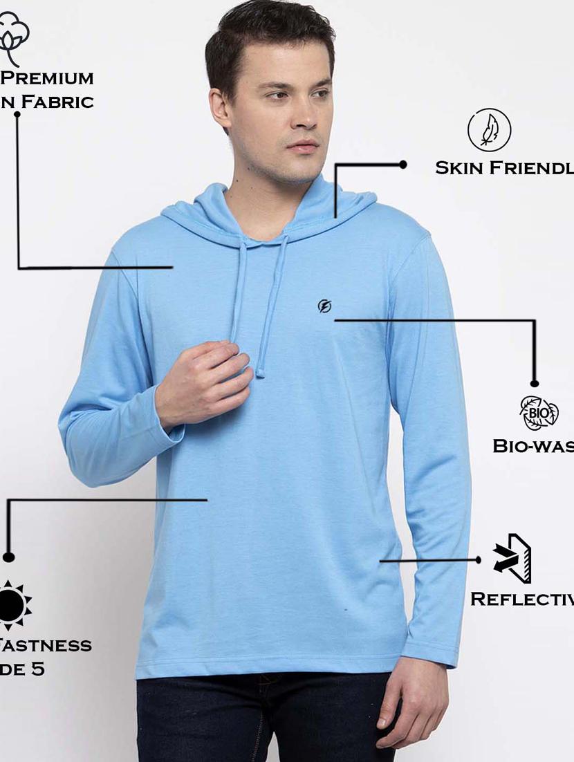 light blue solid t-shirt - 17263979 - Standard Image - 4