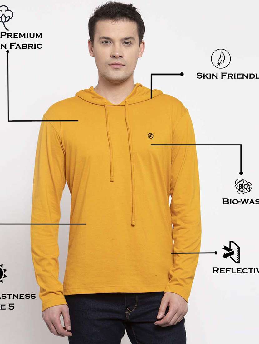 mustard solid t-shirt - 17263980 -  Standard Image - 4