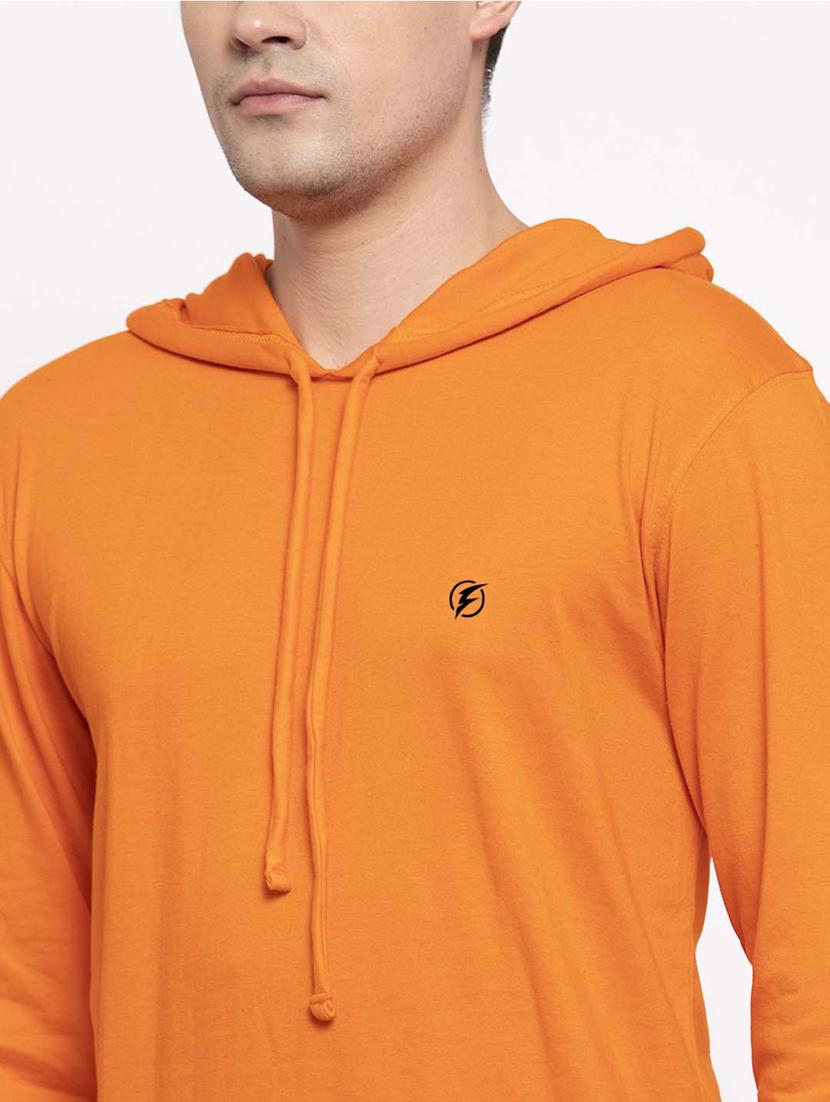 orange solid hooded t-shirt - 17263986 - Standard Image - 6