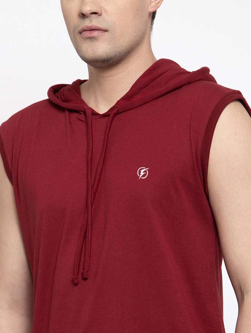 maroon solid t-shirt - 17263997 - Standard Image - 6