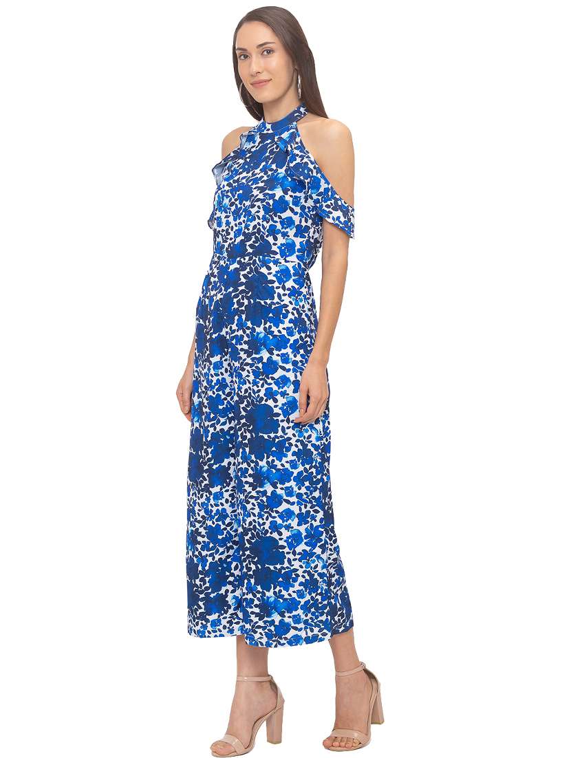 cold shoulder floral jumpsuit  - 17264106 -  Standard Image - 1