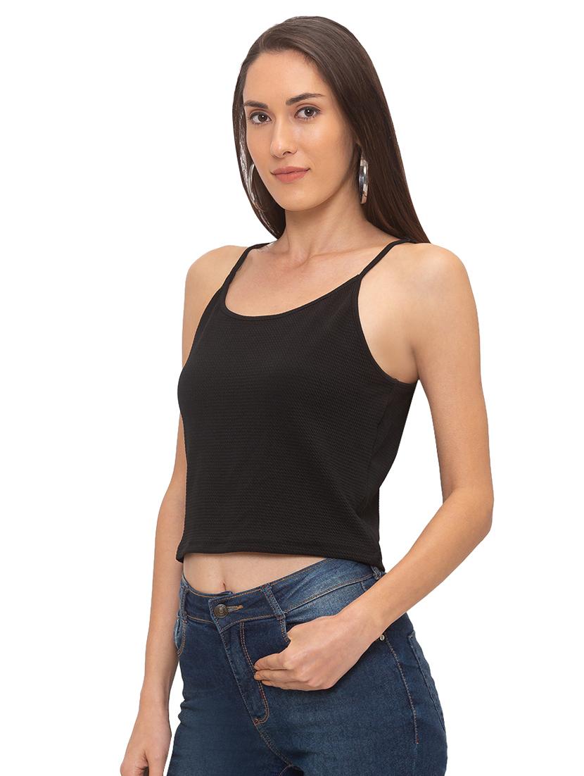 women's crop shoulder strap top - 17264262 -  Standard Image - 1