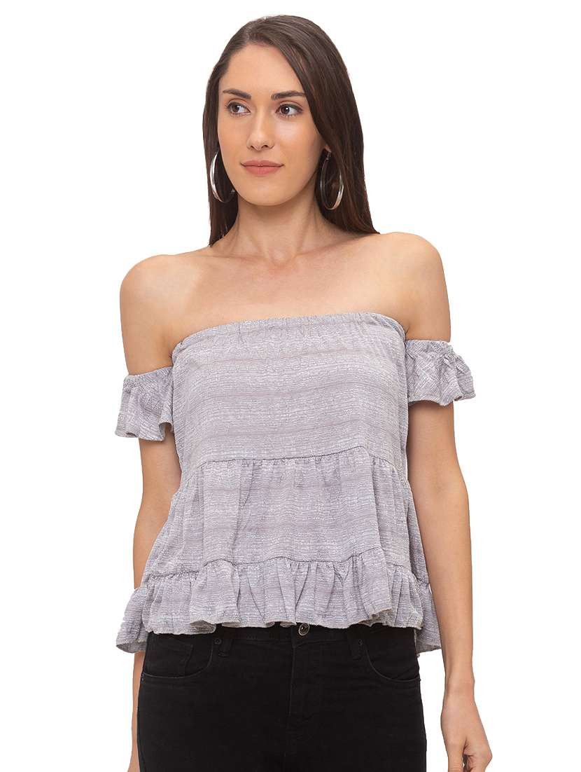 women's tiered off shoulder top