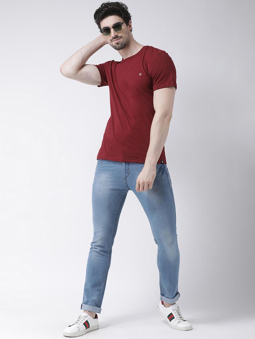 maroon solid t-shirt - 17264524 - Standard Image - 4