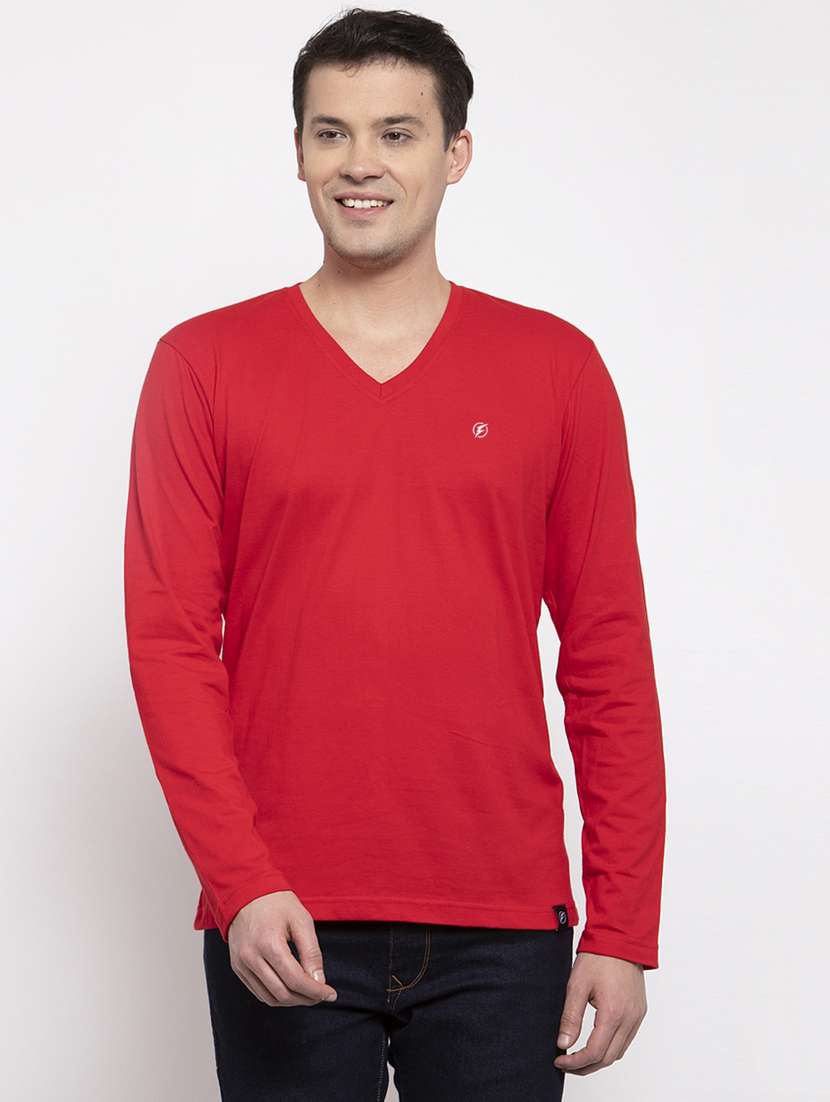 red solid t-shirt