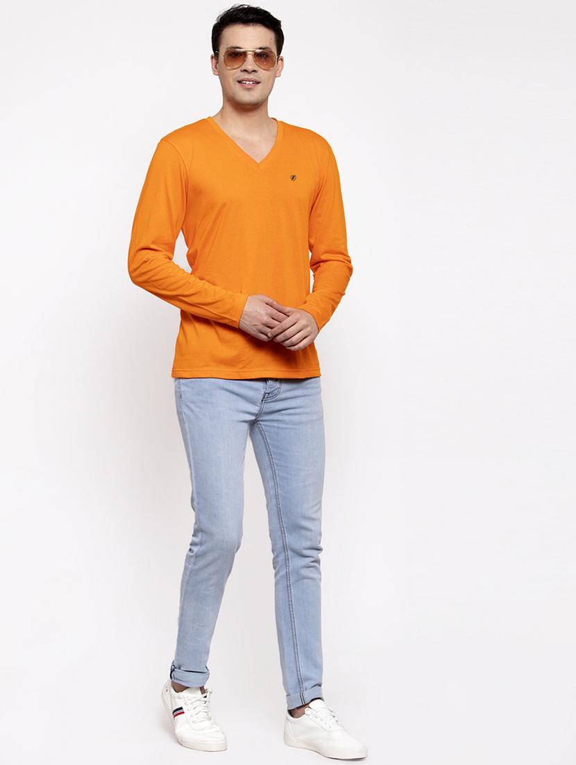 orange solid t-shirt - 17264534 - Standard Image - 4