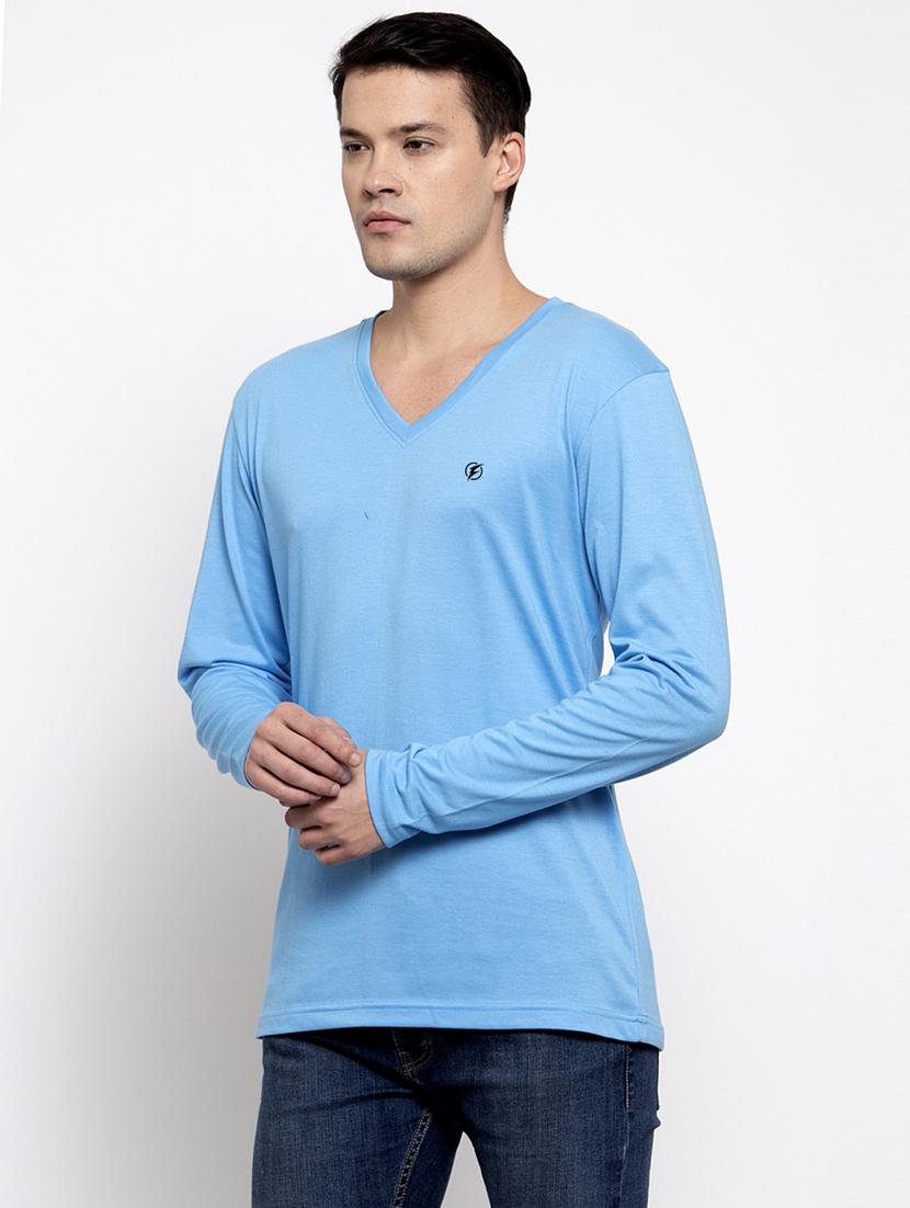 light blue solid t-shirt - 17264537 - Standard Image - 1