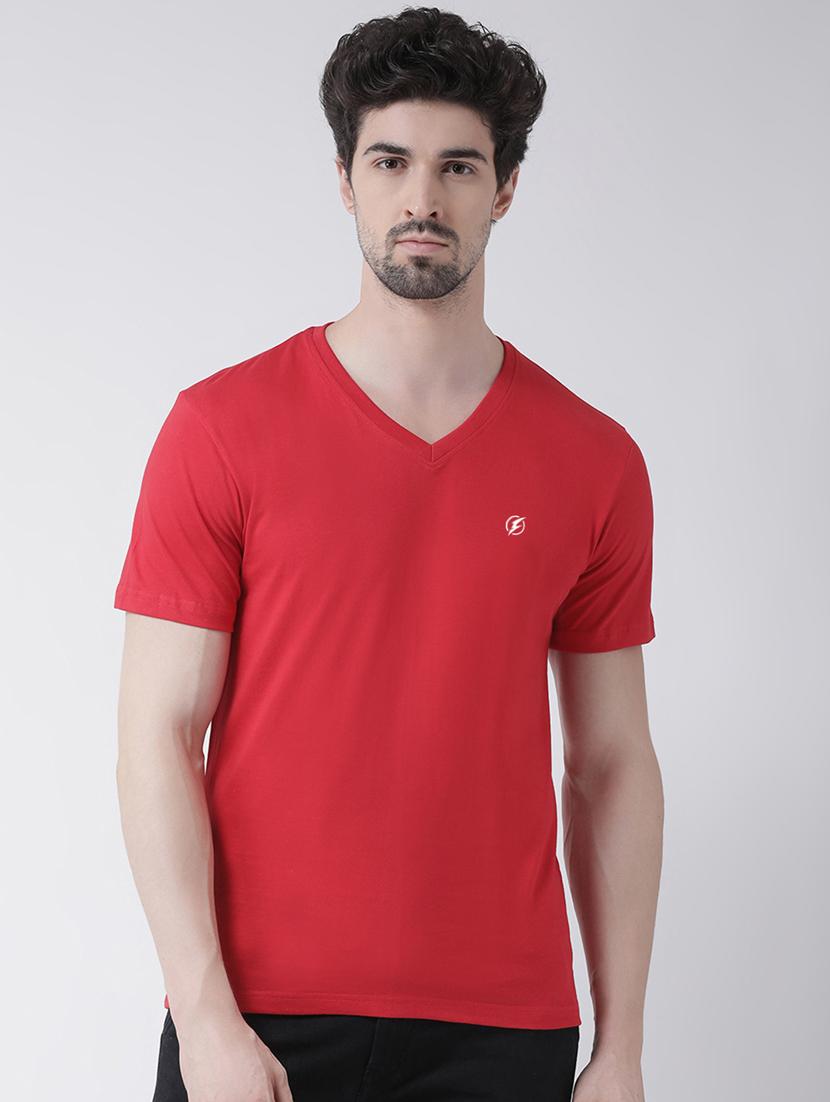 red solid t-shirt