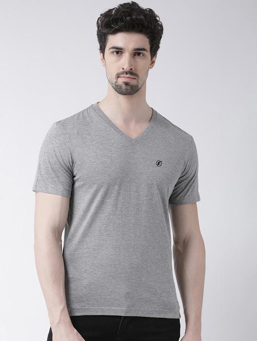 grey solid t-shirt - 17264541 - Standard Image - 0