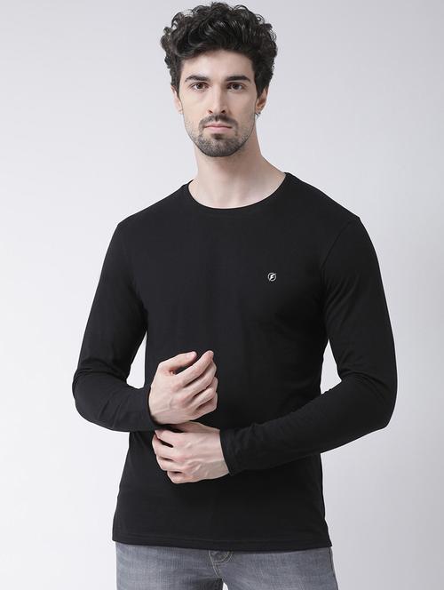 black solid t-shirt - 17264551 - Standard Image - 0