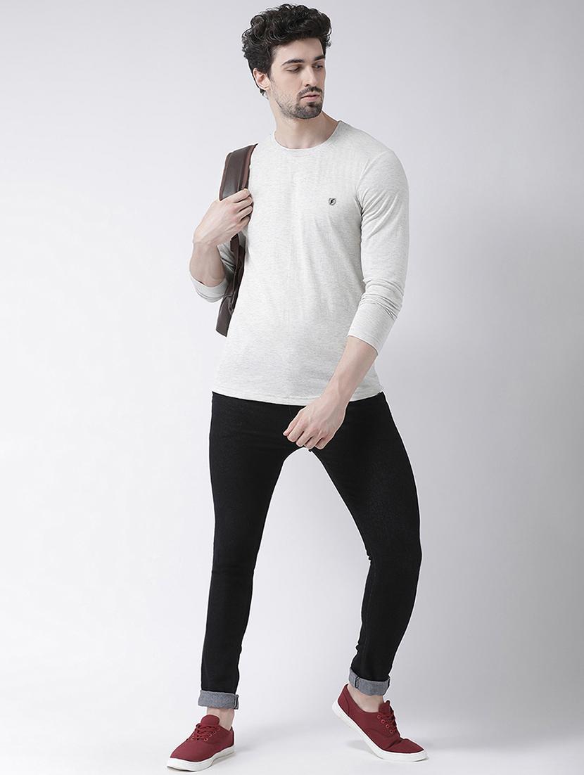 grey solid t-shirt - 17264554 - Standard Image - 4