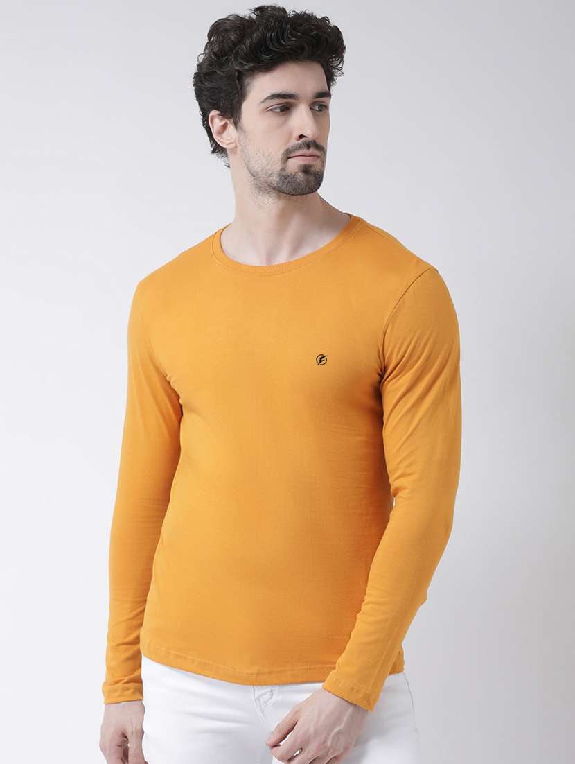 mustard solid t-shirt