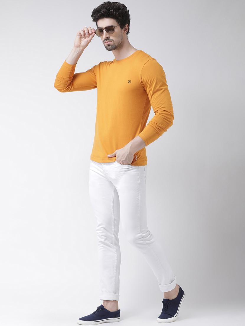 mustard solid t-shirt - 17264562 - Standard Image - 4