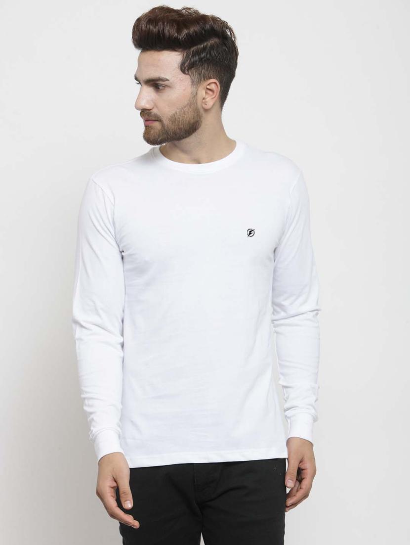 white solid regular t-shirt - 17264576 -  Zoom Image - 0