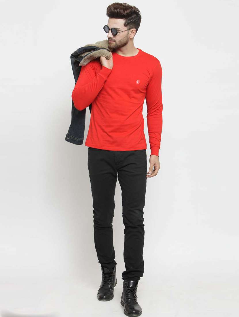 red solid t-shirt - 17264577 - Standard Image - 4