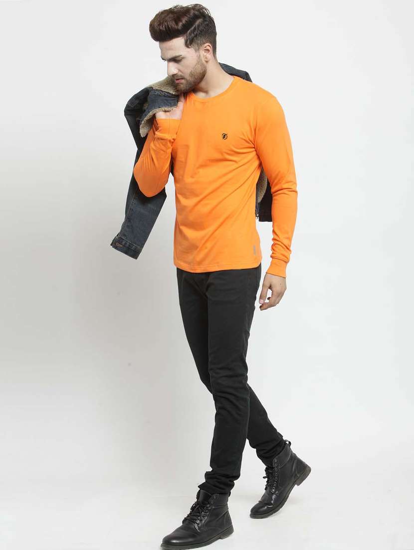 men solids long sleeves t-shirts - 17264580 - Standard Image - 4