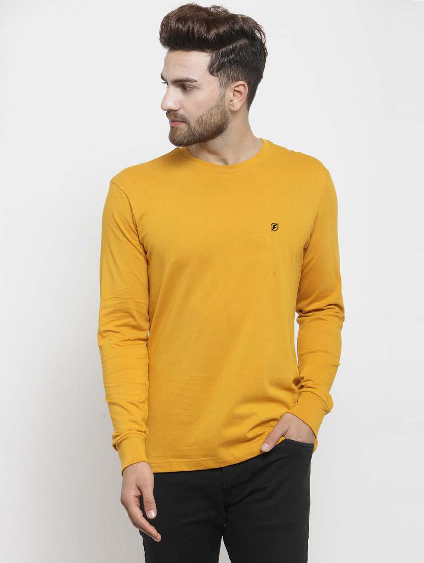 mustard solid t-shirt - 17264586 - Zoom Image - 0