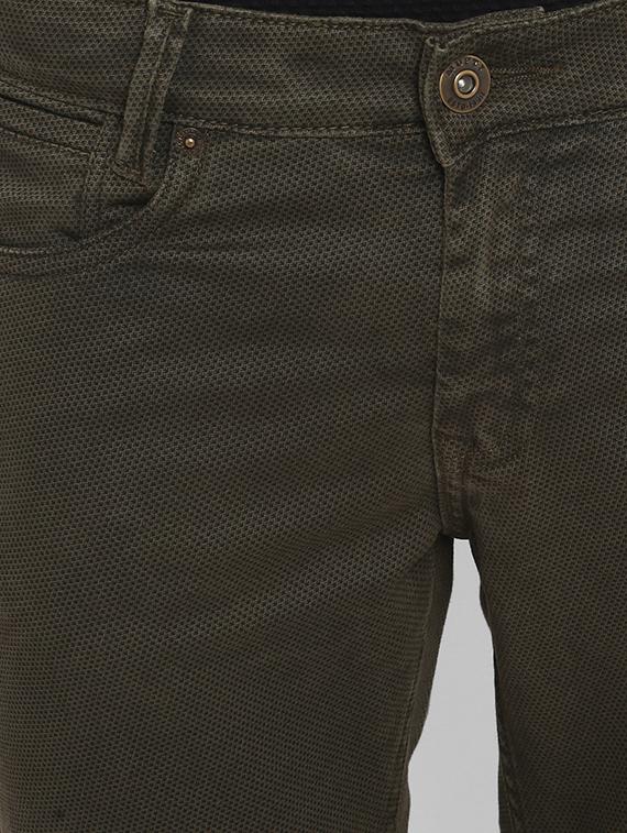 olive green printed jeans - 17264664 - Standard Image - 4