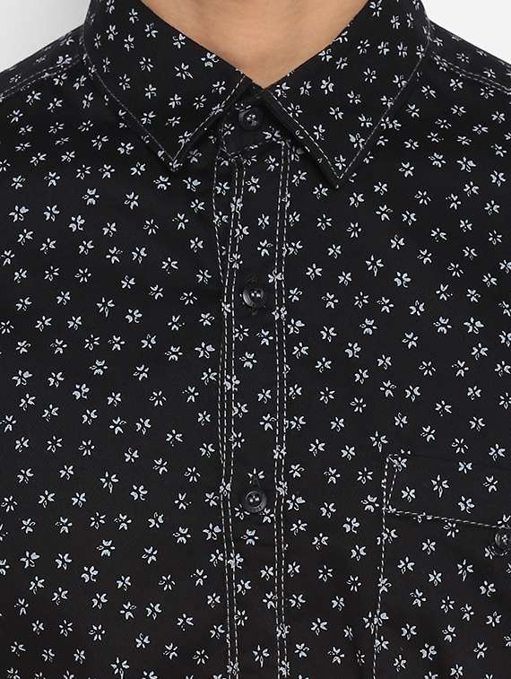 black printed  casual shirt - 17264705 -  Standard Image - 4