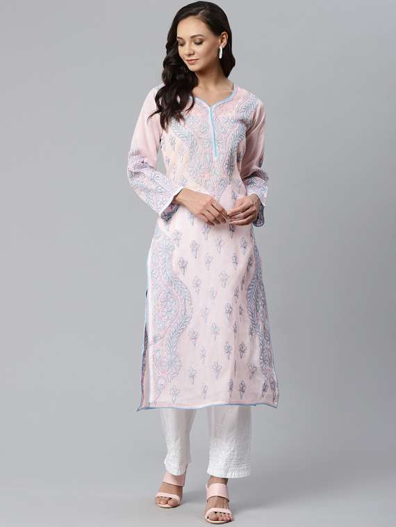 chikankari kurta palazzo set