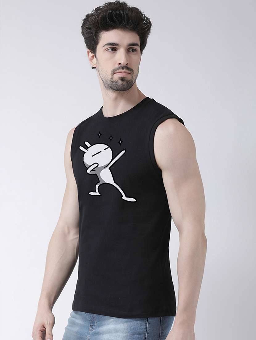 black chest print t-shirt - 17267484 -  Standard Image - 1