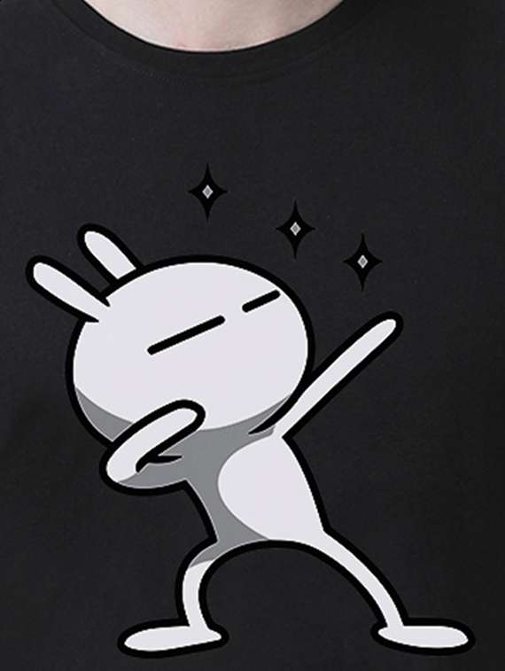 black chest print t-shirt - 17267484 -  Standard Image - 4