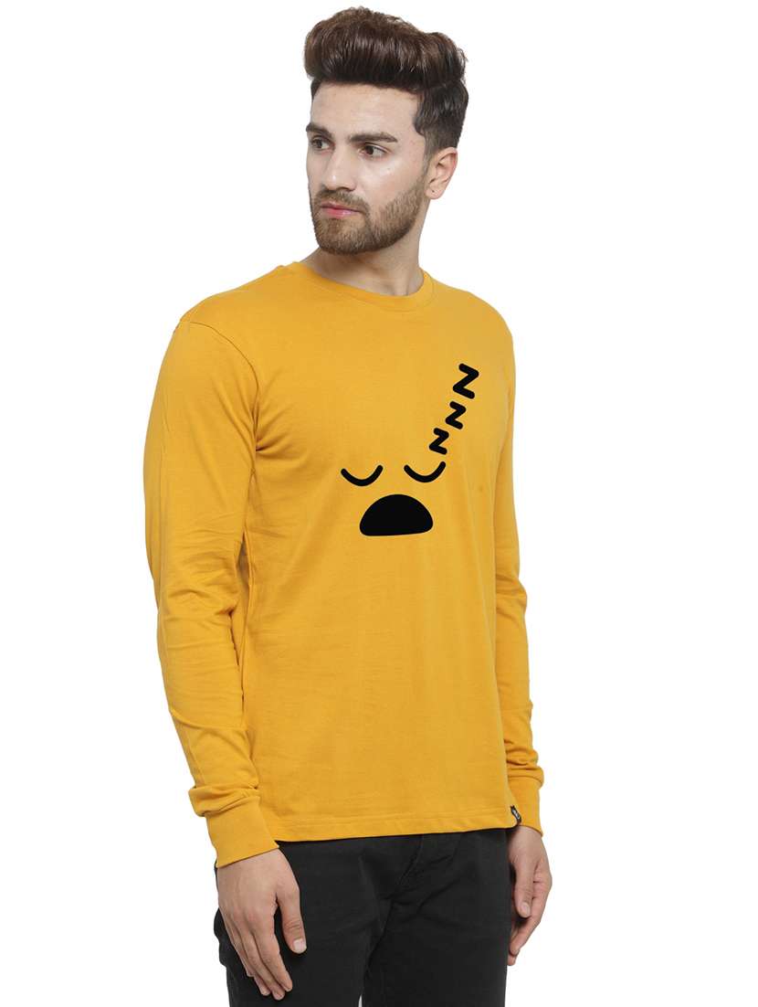 men front print long sleeve t-shirt - 17267494 - Standard Image - 1
