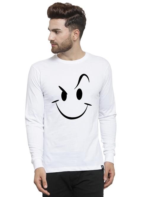 white chest print t-shirt - 17267497 - Standard Image - 0