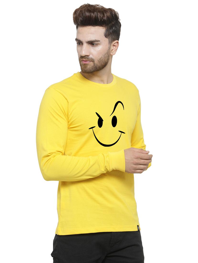 yellow chest print t-shirt - 17267498 - Standard Image - 1