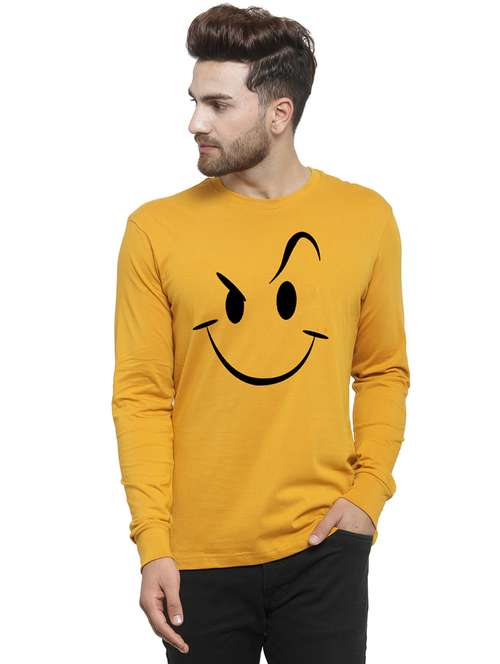 men front print long sleeve t-shirt - 17267500 - Standard Image - 0