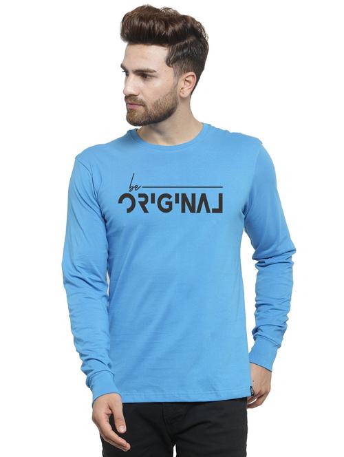 blue chest print t-shirt - 17267511 -  Standard Image - 0