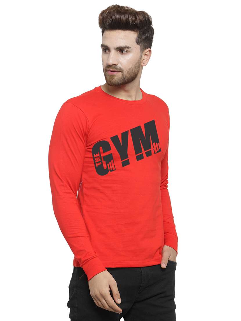 red chest print t-shirt - 17267521 -  Standard Image - 1