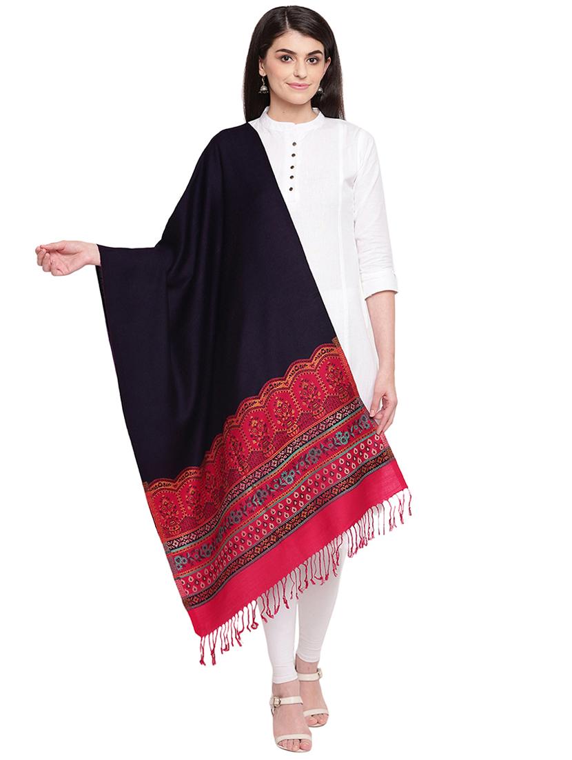 navy blue wool stole - 17270979 - Standard Image - 1