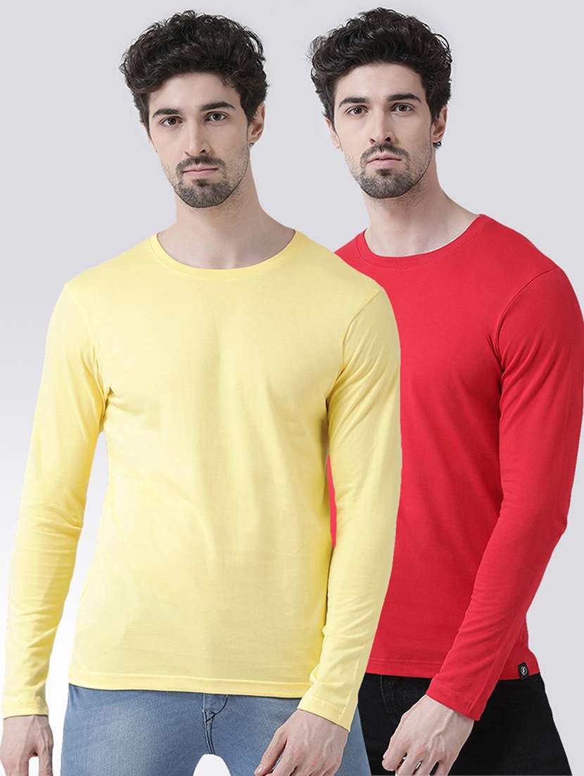 multi colored solid t-shirts combo