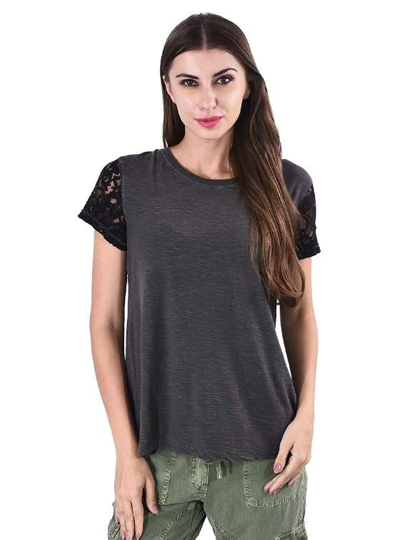 women's all over print round neck t-shirt