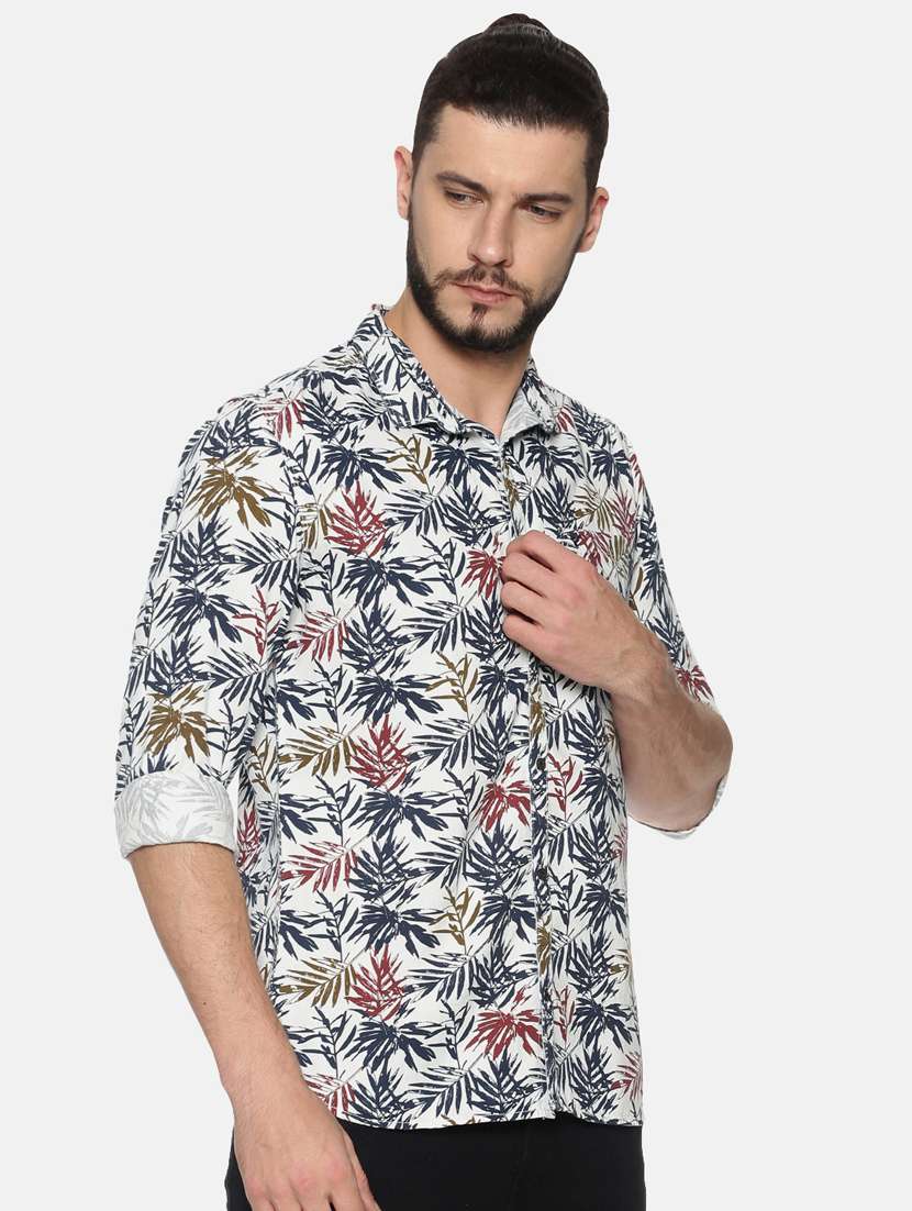 mens leaf print casual shirt - 17274387 -  Standard Image - 1