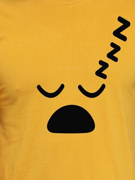 mustard chest print t-shirt - 17275139 - Standard Image - 4