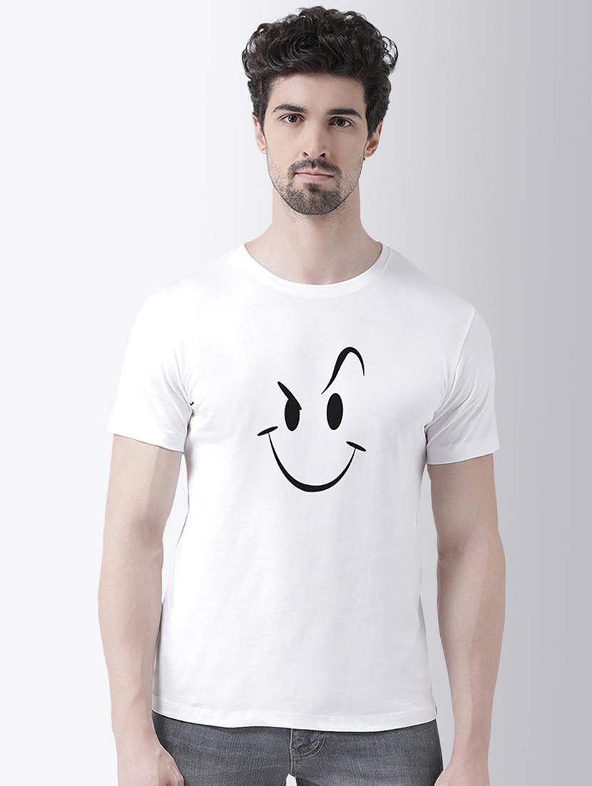 white chest print t-shirt - 17275145 -  Zoom Image - 0