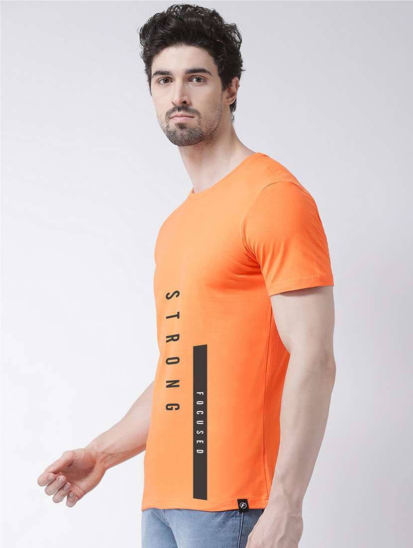 men round neck front print t-shirt - 17275164 -  Standard Image - 1