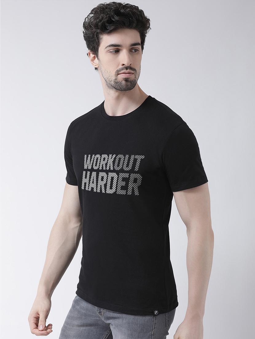 black chest print t-shirt - 17275168 -  Standard Image - 1