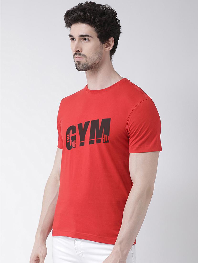 red chest print t-shirt - 17275170 - Standard Image - 1