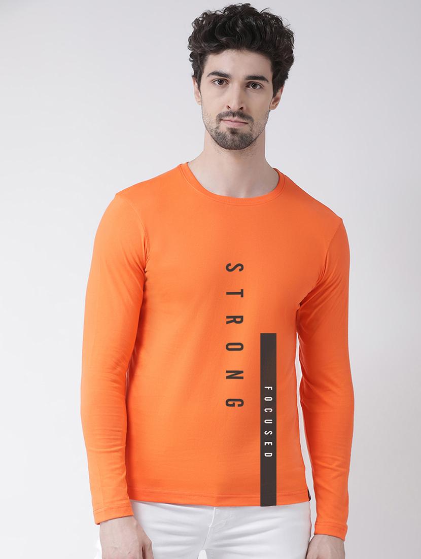 orange front print t-shirt