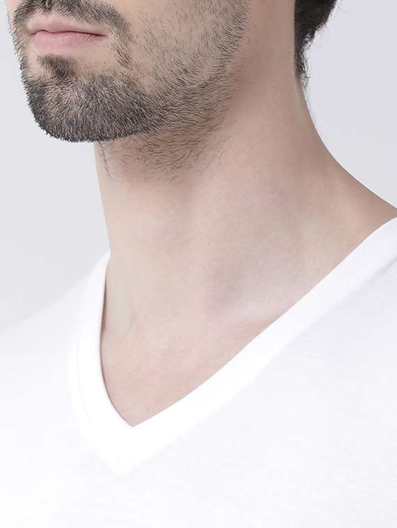 men v-neck front print t-shirt - 17275224 - Standard Image - 4
