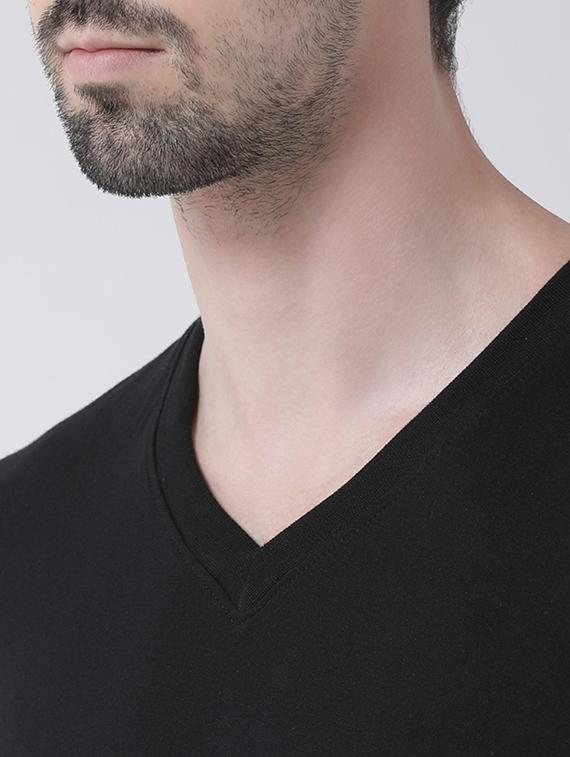 black chest print t-shirt - 17275231 - Standard Image - 4