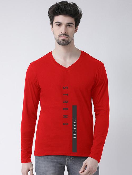 red front print t-shirt - 17275241 - Standard Image - 0