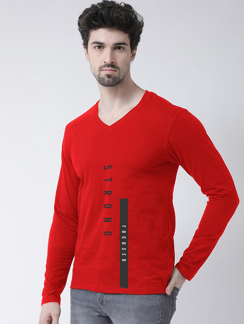 red front print t-shirt - 17275241 - Standard Image - 1
