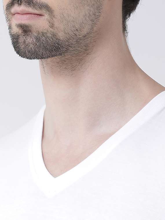 men v-neck front print t-shirt - 17275245 - Standard Image - 4