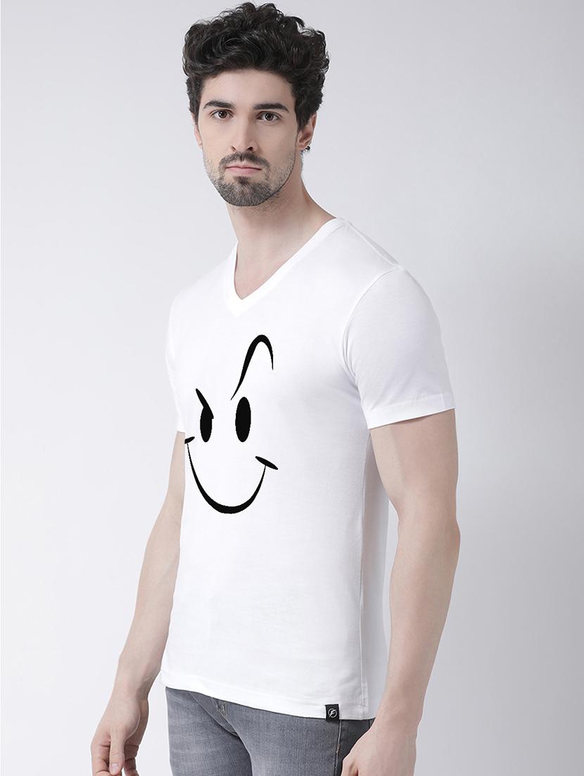 men v-neck front print t-shirt - 17275263 -  Standard Image - 1